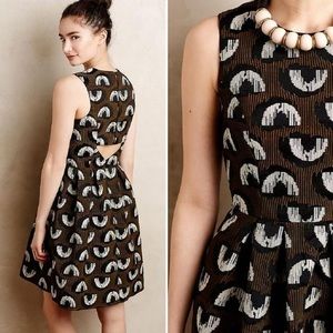 HUNTER DIXON | Green Adette Flare Cocktail Dress